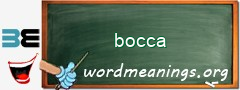 WordMeaning blackboard for bocca